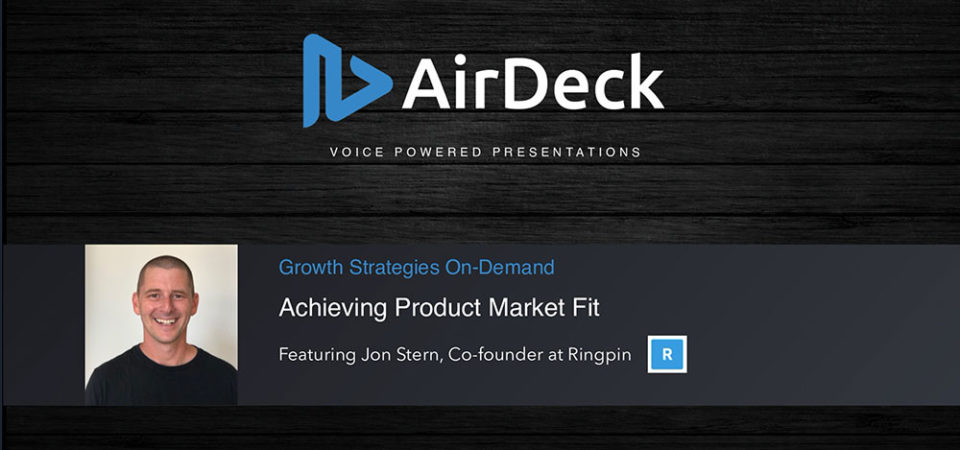 AirDeck Webinar featuring Jon Stern at Ringpin