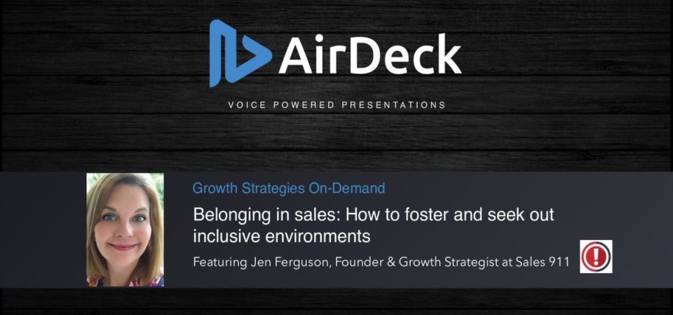 AirDeck Webinar featuring Jen Ferguson at Sales 911