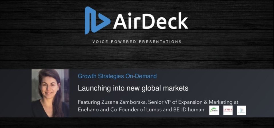 AirDeck Webinar featuring Zuzana Zamborska at Lumus