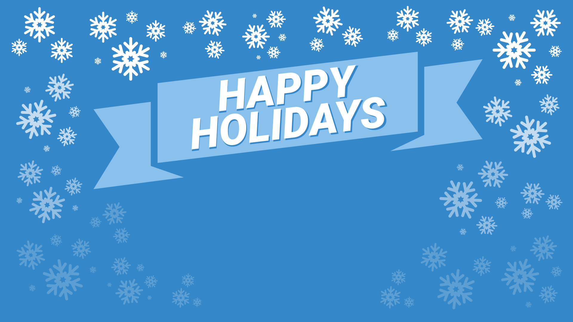 Blue Happy Holidays Template for AirDeck