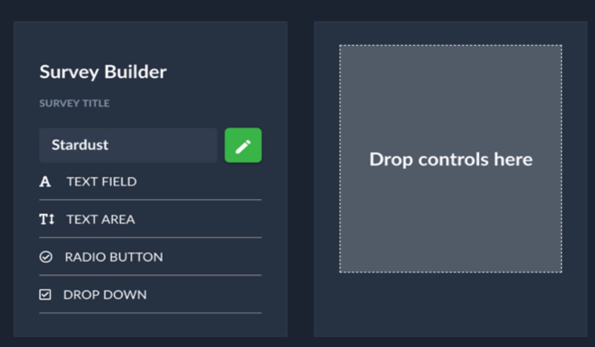 AirDeck Survey Builder user interface