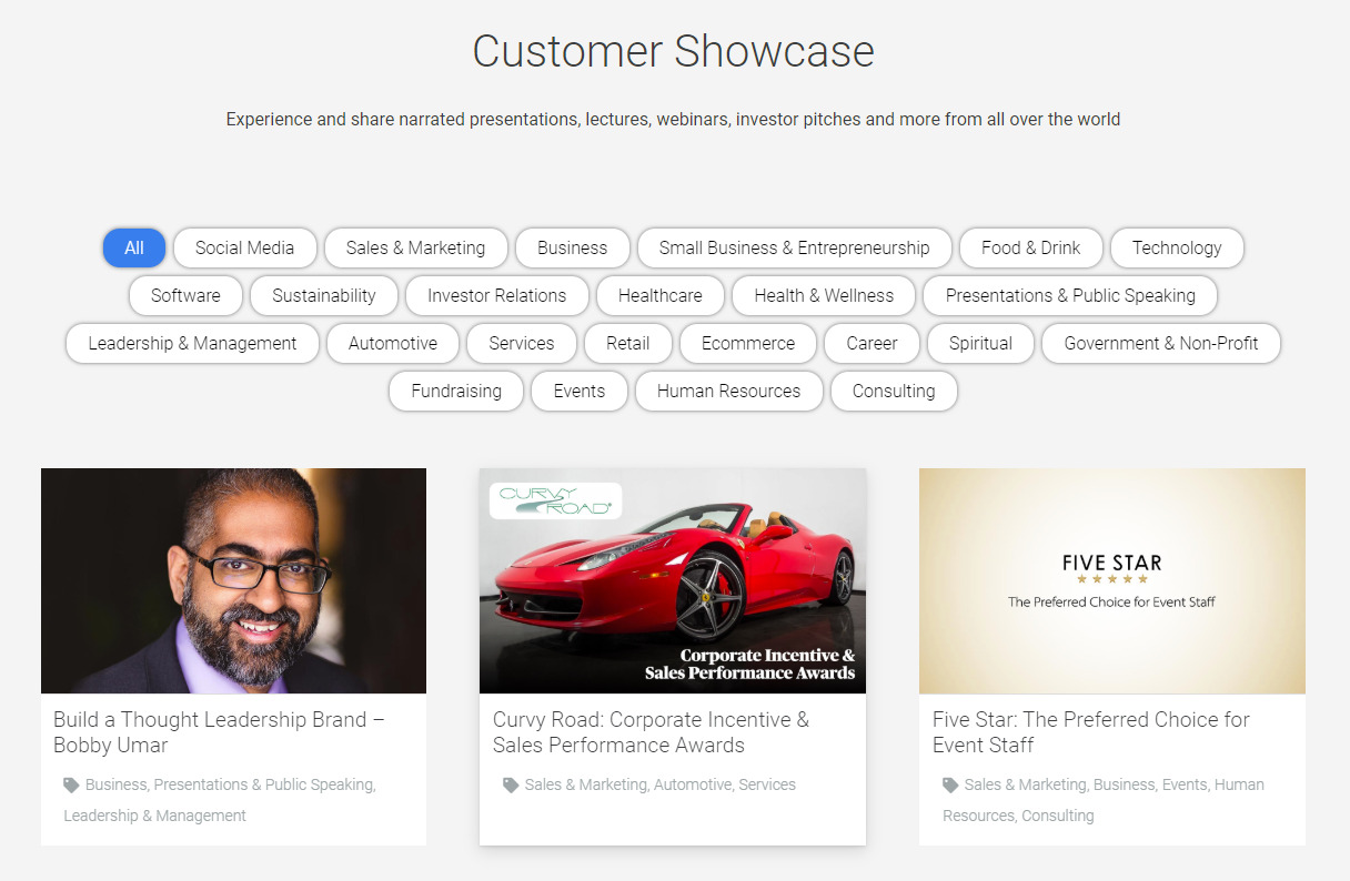 AirDeck Customer Showcase Webpage